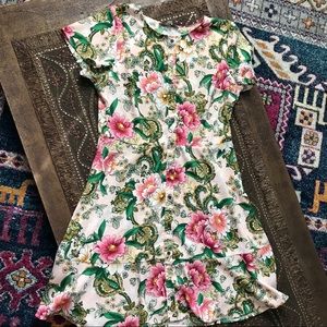 Loft camellia Garden Shirtdress Botanical
